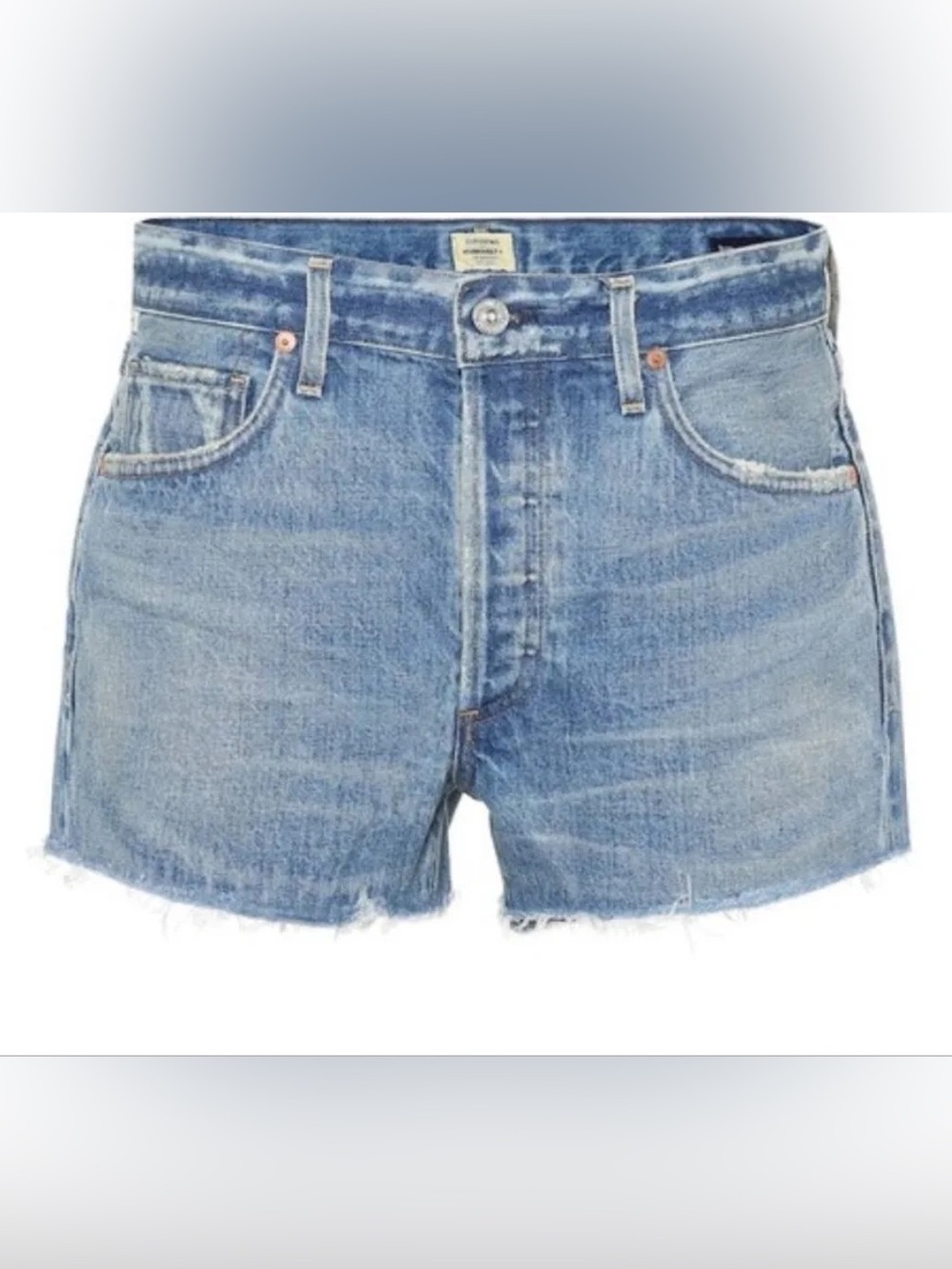 Citizens of Humanity Bree relaxed Washed Light Blue Cutoff Denim Jean Shorts 30